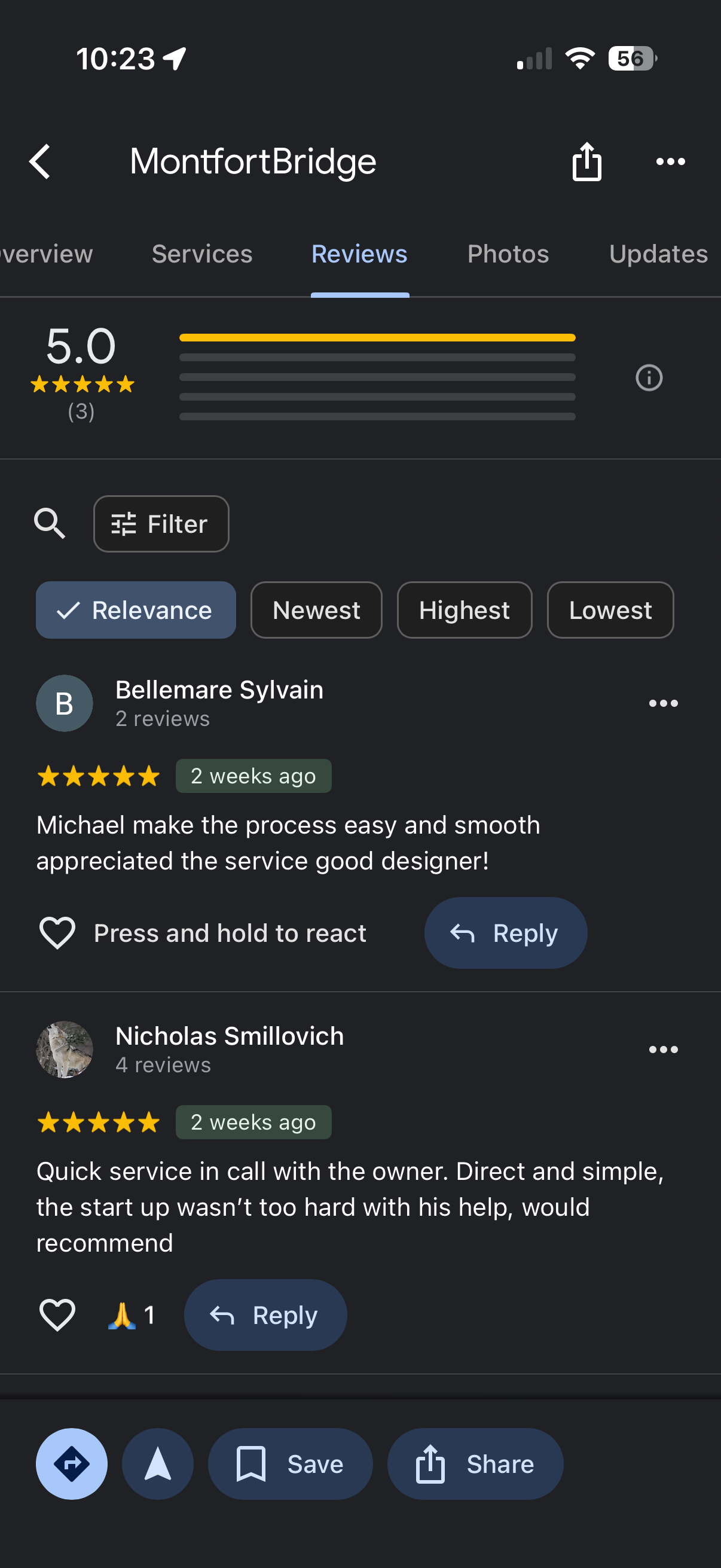 5.0 star Google reviews
